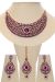 Crystal Collar Necklace Set - Fuchsia Pink Ella NAPC10489 Indian Jewellery