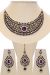 Crystal Collar Necklace Set - Purple-Green Ella NAMC10487 Indian Jewellery