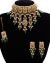 Antique American Diamond Waterfall Choker - Green NAGA11079 Indian Jewellery