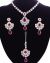 Delicate silver crystal necklace set - Shabnam NSPC11129 Indian Jewellery