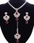 Delicate silver crystal necklace set - Shabnam NSRC11130 Indian Jewellery
