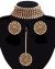 Champagne American Diamond Wide Choker, Studs & Tikka NANA11298 Indian Jewellery