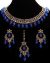 Elegant Antique American Diamond Indian Jewellery Set - Royal Blue NALA11535 Indian Jewellery
