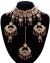 Wide Asian Indian Choker Set - ruby red NARK11661 Indian Jewellery