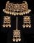 Traditional Pearl Indian Choker & Studs Jewellery Set - Champagne NENP11859 Indian Jewellery