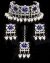 Silver Asian Indian Choker & Studs Jewellery Set NSLK11993 Indian Jewellery