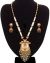 Pearl & Matte Gold Indian Mala & Jhumkis NEGL12015 Indian Jewellery