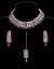 Modern Silver Indian Crystal Necklace Set - Baby Pink NSPC12278 Indian Jewellery
