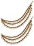 3-line Delicate Antique Pearl Saharas, Indian Earring Chains EAWL11029 Indian Jewellery