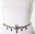 Silver & Bright Pink Saree Belt LSPK0609 Indian Jewellery