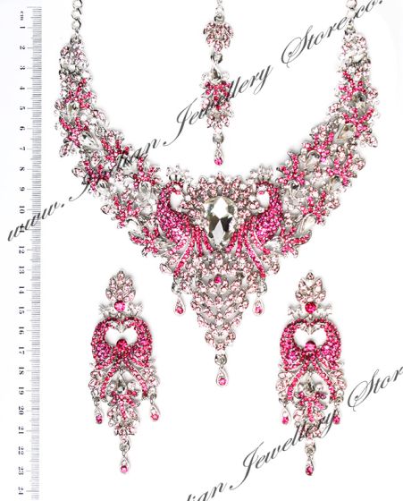 Peacock Indian Necklace Set NSPC10001 Indian Jewellery