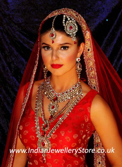 Kundan Bridal Set - Rhumi (Jumar) BACC10466C Indian Jewellery