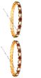 2 x Traditional Laac Kundan Maroon Bangles, 2.6 WGAK03728 Indian Jewellery