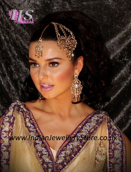 Crystal Ear-Tikka-Passa - Milika IANC10615C Indian Jewellery