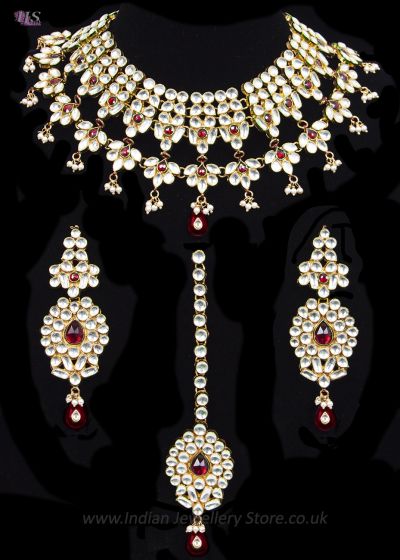 Raj Kumari Kundan Bridal Set BERK10730 Indian Jewellery