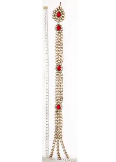South Indian Antique & Bright Red Hair Choti Jewellery CARK0061 Indian Jewellery