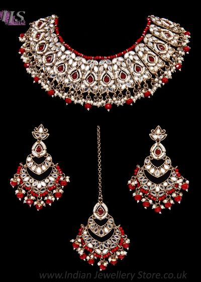 Mirrored Asian Indian Pakistani Jewellery Set - Antique NARM12300 Indian Jewellery