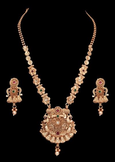 Traditional Indian Matte Gold Jewellery Set NEWK12331 Indian Jewellery