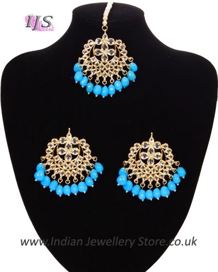 Statement Kundan Tikka and Studs - Prinal IELK11010 Indian Jewellery