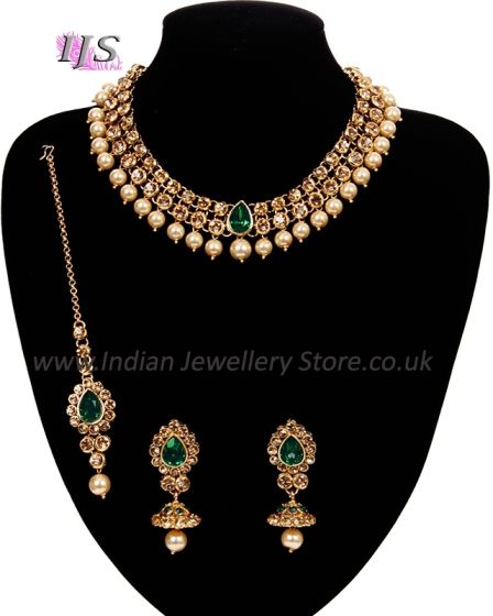 Elegant Indian Jewellery Set - Adina NAGC10938 Indian Jewellery