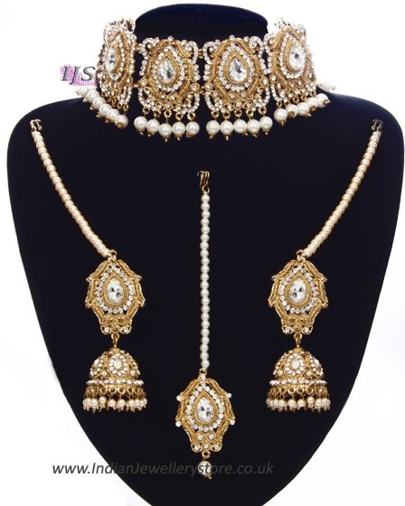 Antique & Pearl Indian Jewellery Set NAWC11224 Indian Jewellery