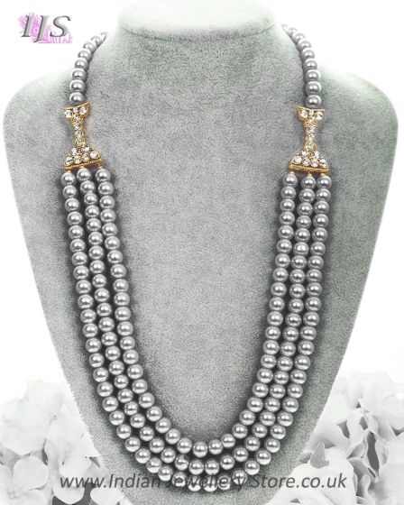 High-Quality Multi-Stranded Long Pearl Mala Necklace NEEL11891 Indian Jewellery