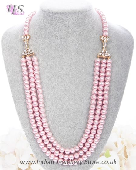 High-Quality Multi-Stranded Long Pearl Mala Necklace NEPL11895 Indian Jewellery