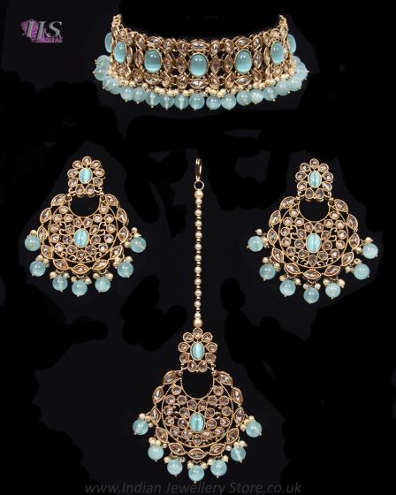 Heritage Antique Indian Beaded Jewellery Set NALA12103 Indian Jewellery