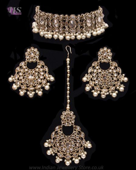 Heritage Antique Indian Beaded Jewellery Set NANA12111 Indian Jewellery