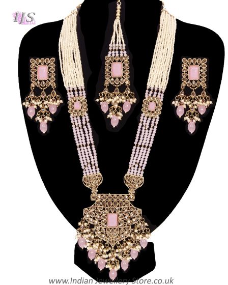 Asian Antique A.Diamond Beaded Long Haar Jewellery NAPL12056 Indian Jewellery