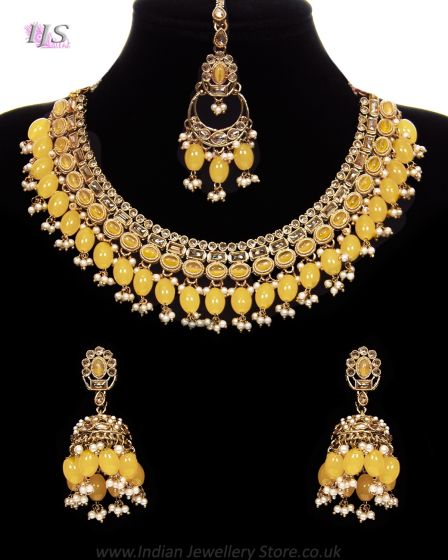 Traditional Indian CZ Diamond Antique Jewellery NAYA12091 Indian Jewellery