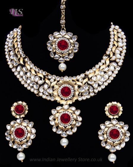 JASMINE Kundan Set NARK0374 Indian Jewellery