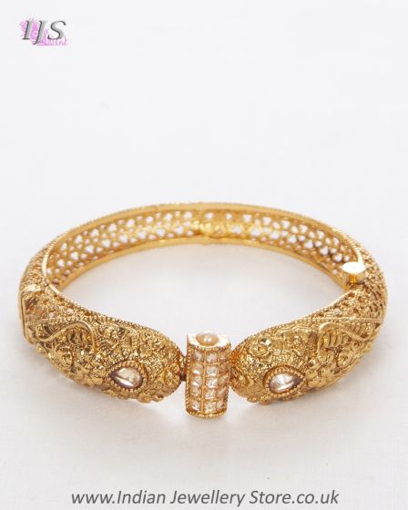 22k Effect, Royal Jaali Kara Bangle 2.6 WENP12247 Indian Jewellery