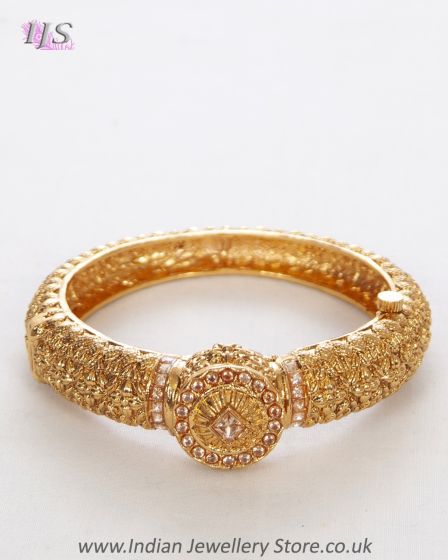22k Effect, Rajawadi Kada Indian Bangle 2.6 WENP12252 Indian Jewellery
