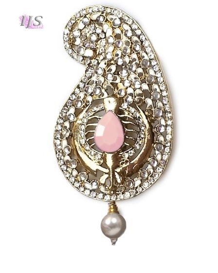 Sikh Khanda Kalgi - baby/blush pink KAPK11967 Indian Jewellery