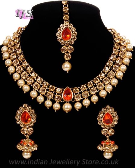 Elegant Indian Jewellery Set - Adina NANC10944C Indian Jewellery