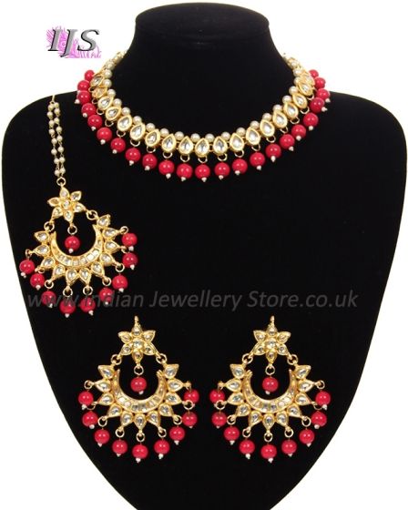 Kundan Indian Choker Jewellery - Jothi NERK10972 Indian Jewellery