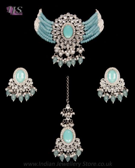 Beaded Kundan Indian Jewellery Set NSLL12231 Indian Jewellery