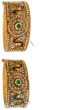 2 x Rajpoot Peacock Wide Bangles, 2.4 WAWC04816 Indian Jewellery