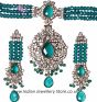 Indian CZ Diamond Beaded Choker Set NSLA04115 Indian Jewellery