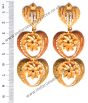 Large Matt Gold 22k Effect Flower Earrings EEWN10381 Indian Jewellery
