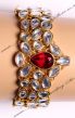 Maroon Gem Kundan Bracelet WGRK03572 Indian Jewellery