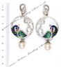 Fine Peacock Indian Asian Earrings ESMA03812 Indian Jewellery
