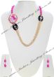 Pink Agate Pendant Mala NGPK04798 Indian Jewellery