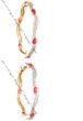 2 x Ruby CZ Indian Wave Bangles, 2.8 WGRA04209 Indian Jewellery