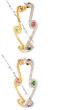 2 x Scroll Ruby, Green CZ Indian Churi Bangles, 2.6 WGAA04218 Indian Jewellery
