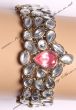 Silver & Baby Pink Kundan Bracelet WSPK03578 Indian Jewellery
