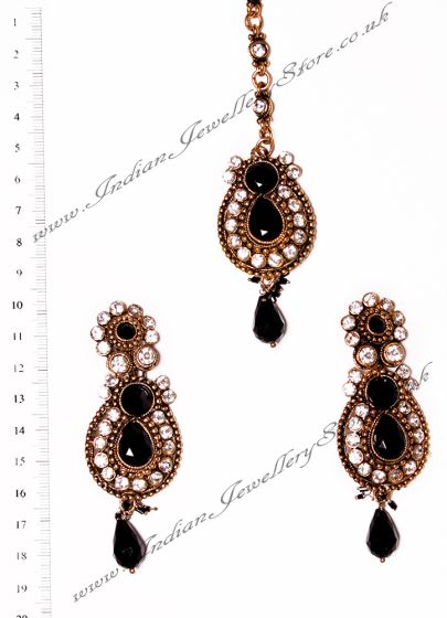 RAJNI Earrings and Tikka IABC02668 Indian Jewellery