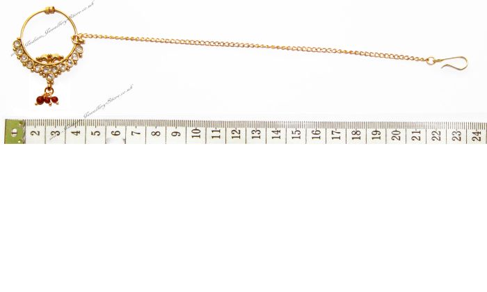Heeramandi Medium Nath - Maroon TGRP02429 Indian Jewellery