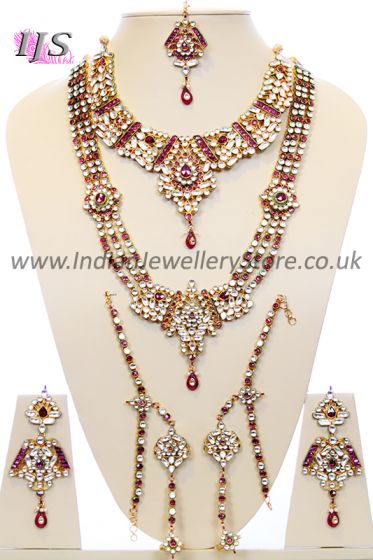 Maha Rani Kundan Bridal Set BERK10725 Indian Jewellery